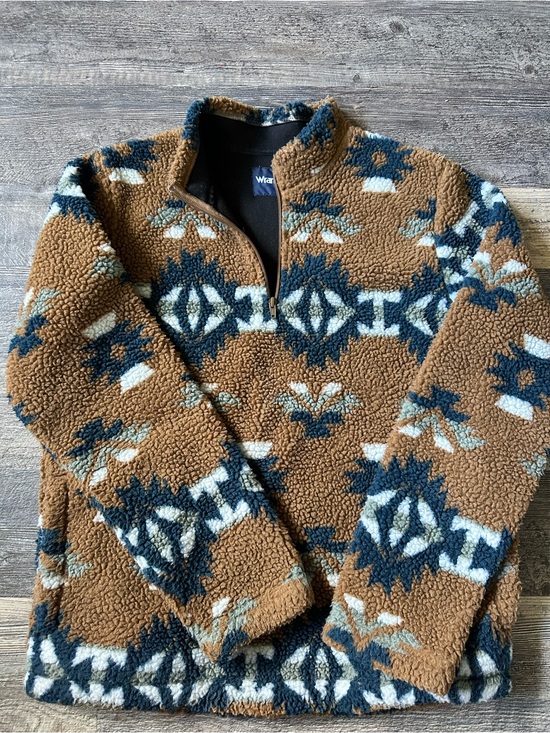 Wrangler Tops - Wrangler Southwest Sherpa Quarter Zip Pullover | XXL/M | Aztec Fleece